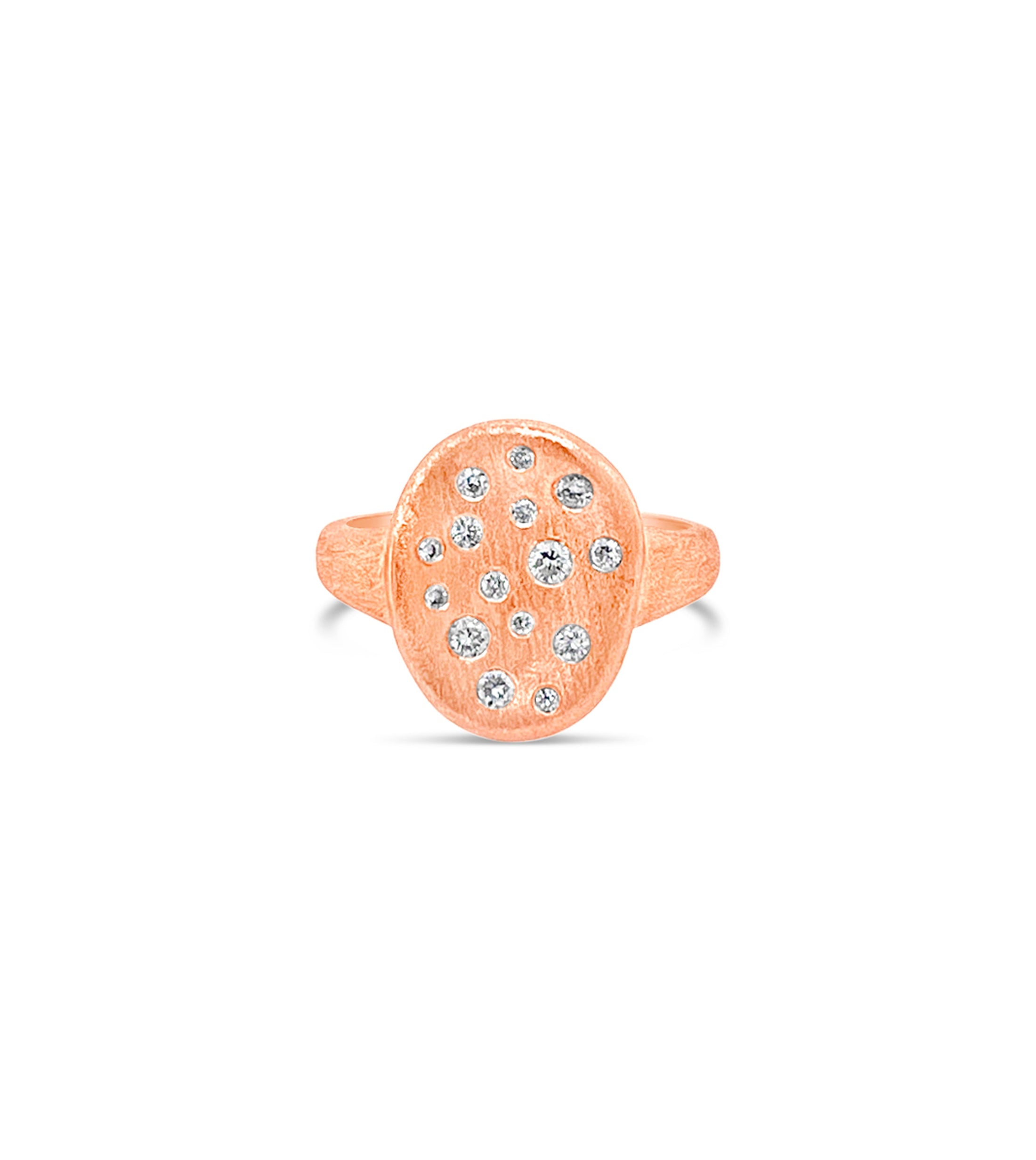 OLIVE & CHAIN Diamond Celestial Concave Ring - Yellow Gold, 6.0