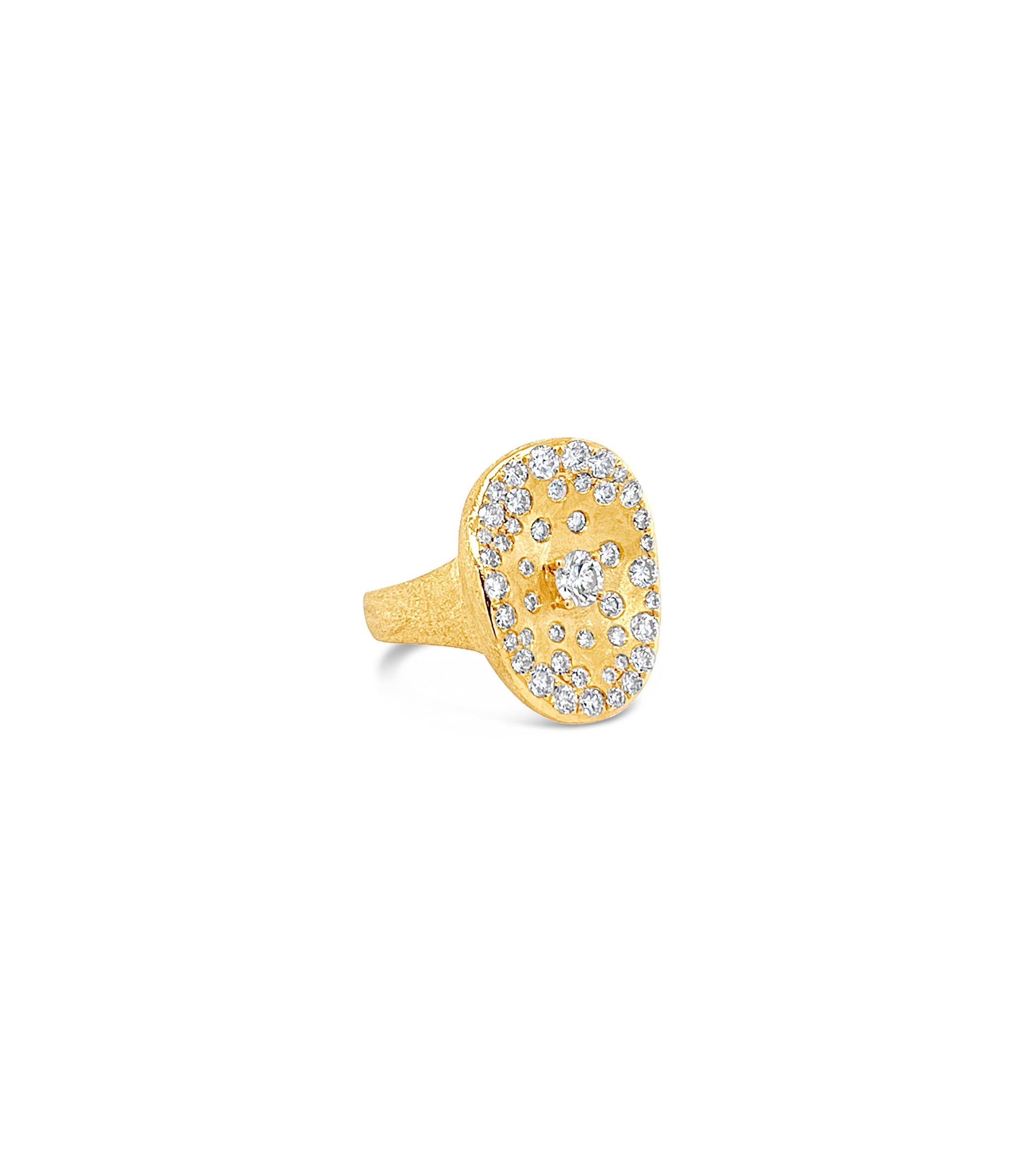 OLIVE & CHAIN Diamond Celestial Queen Ring - Yellow Gold, 7.0