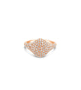 Load image into Gallery viewer, OLIVE & CHAIN Diamond Oval Pinky Ring - Yellow Gold, 4.5
