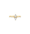 Load image into Gallery viewer, OLIVE & CHAIN Rose Cut Trillion Diamond North South Ring - Yellow Gold, 6.0
