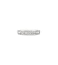 Load image into Gallery viewer, OLIVE & CHAIN Alternating Baguette & Round Diamond Band - White Gold, 5.0
