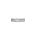 Load image into Gallery viewer, OLIVE & CHAIN Baguette & Round Diamond Band - White Gold, Petite, 5.0
