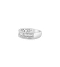 Load image into Gallery viewer, OLIVE & CHAIN Diamond Baguette & Round Band - White Gold, 5.5
