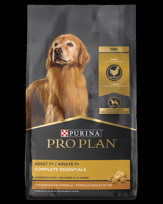 Pro Plan Adult 7+ Complete Essentials Shredded Blend Chicken & Rice Dry Dog Food (6lb) 