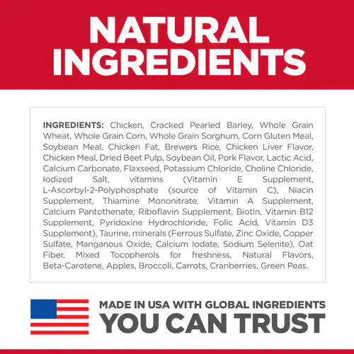 Hill's Science Diet Adult Chicken & Barley Recipe Dry Dog Food Bag 