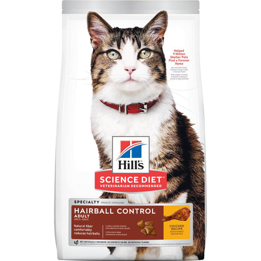 Hill's Science Diet Adult Hairball Control Chicken Recipe Dry Cat Food Bag (3.5lb) 
