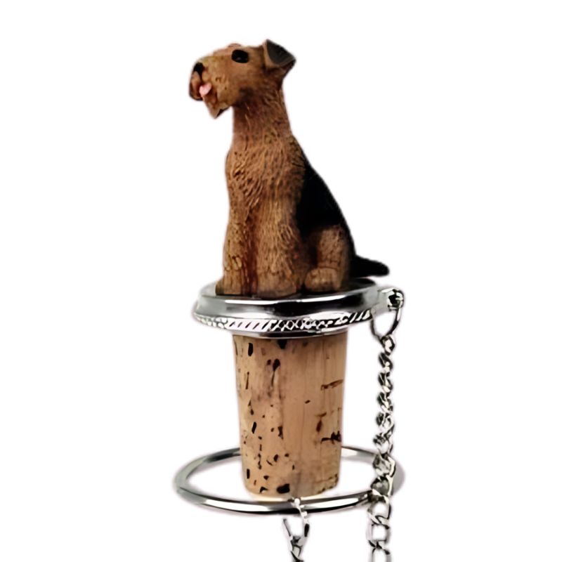Airedale Terrier Wine Bottle Stopper - Southlake Paws
