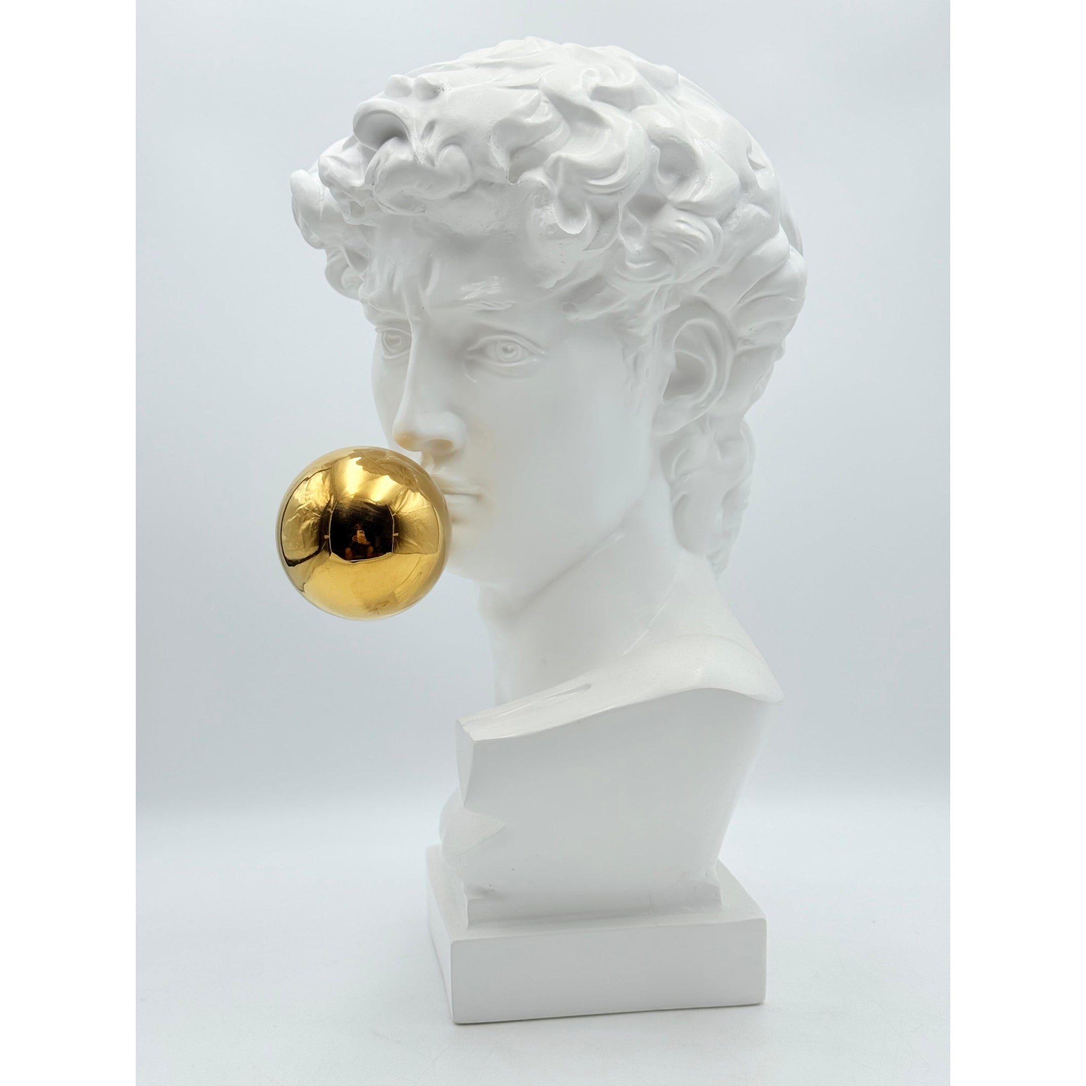 David Sculpture - Gold Ball Edition - gold ball david sculpture, luxury bust, product image 5