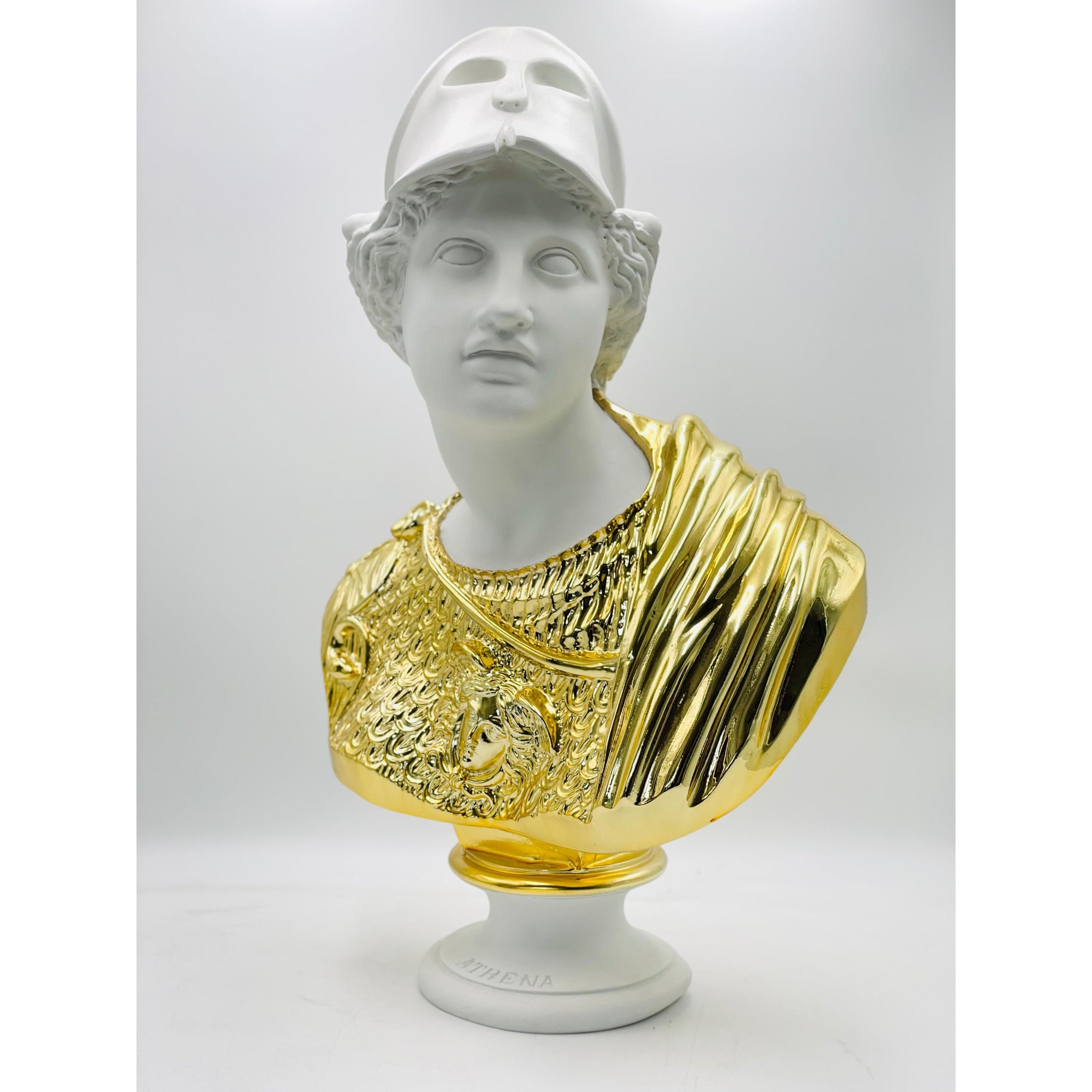 Athena Sculpture - Gold Chrome Edition - gold chrome athena sculpture, luxury sculpture, product image 5