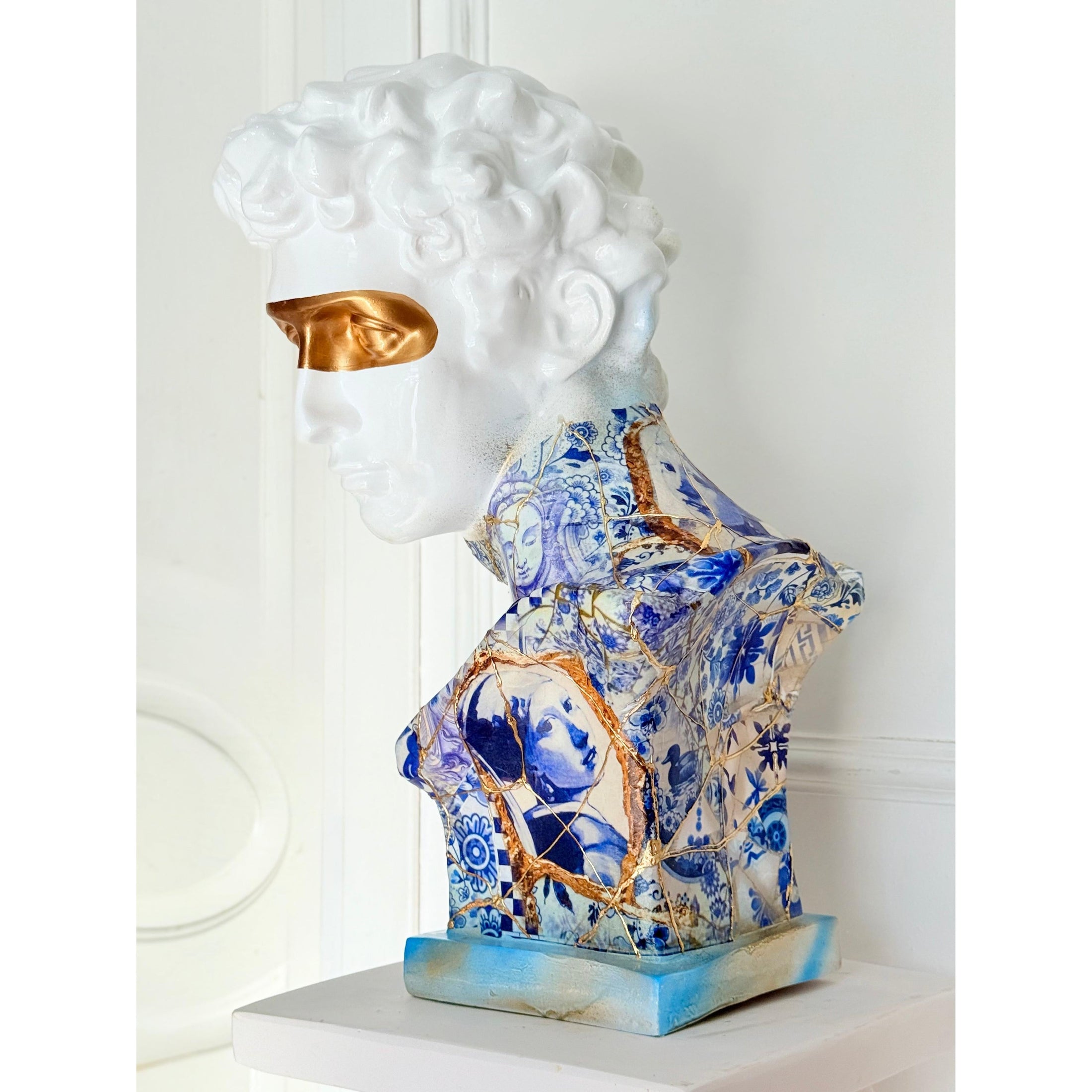 Giuliano de' Medici Bust - Kintsugi Design - kintsugi giuliano de medici bust, luxury bust, product image 4