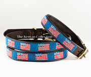 TKC American Flag Beaded Dog Collar