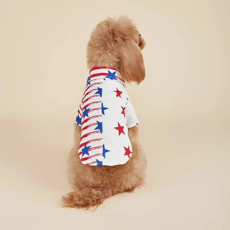 American Flag & Stars Dog Shirt - Southlake Paws