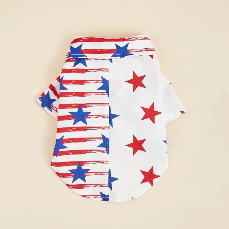 American Flag & Stars Dog Shirt - Southlake Paws