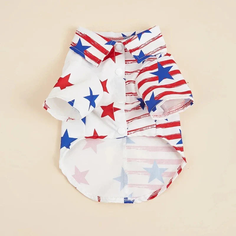 American Flag & Stars Dog Shirt - Southlake Paws