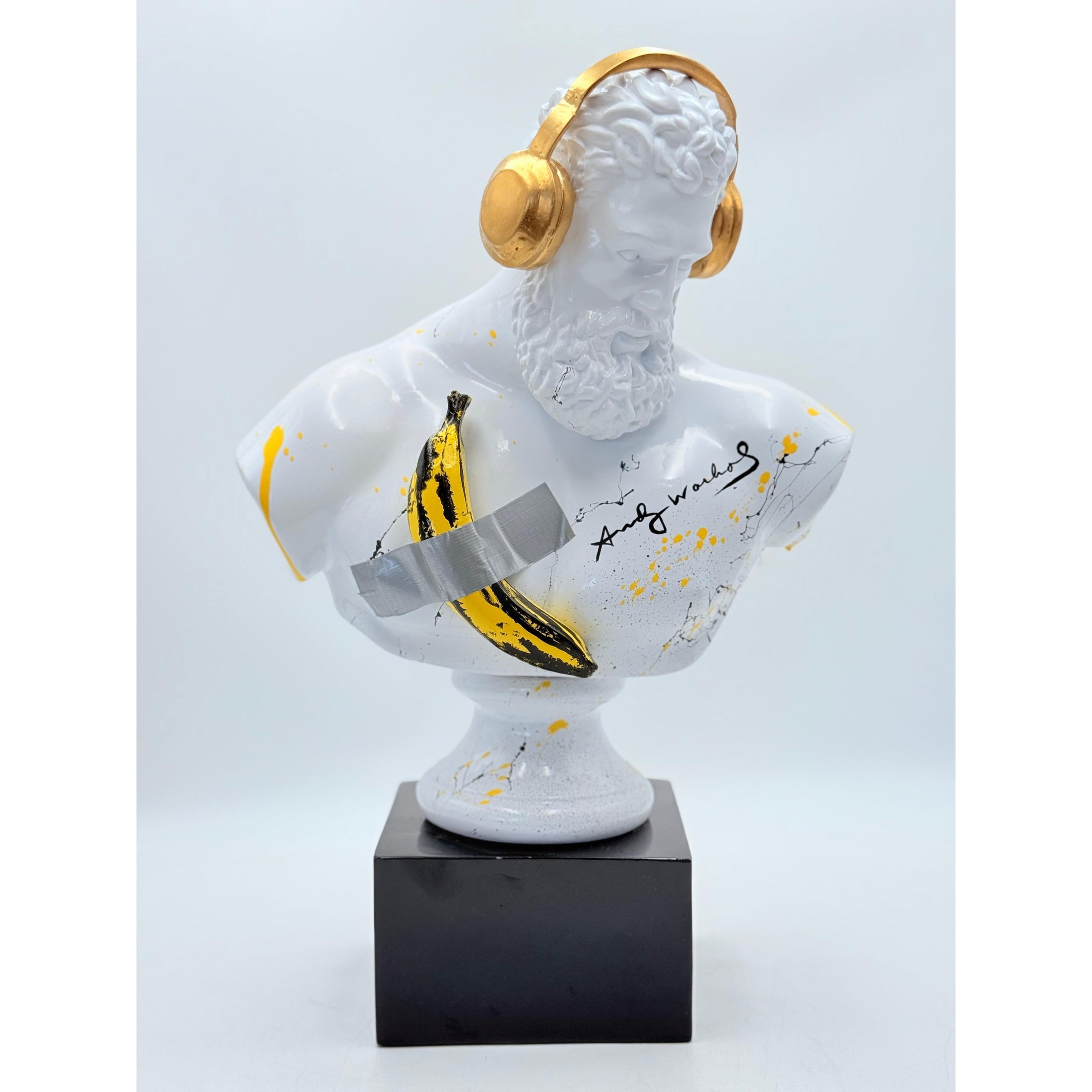 DJ Hercules Sculpture - Warhol "Comedian" Edition - warhol comedian dj hercules sculpture, luxury sculpture, product image 2