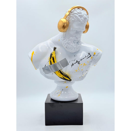 DJ Hercules Sculpture - Warhol "Comedian" Edition - warhol comedian dj hercules sculpture, luxury sculpture, product image 2