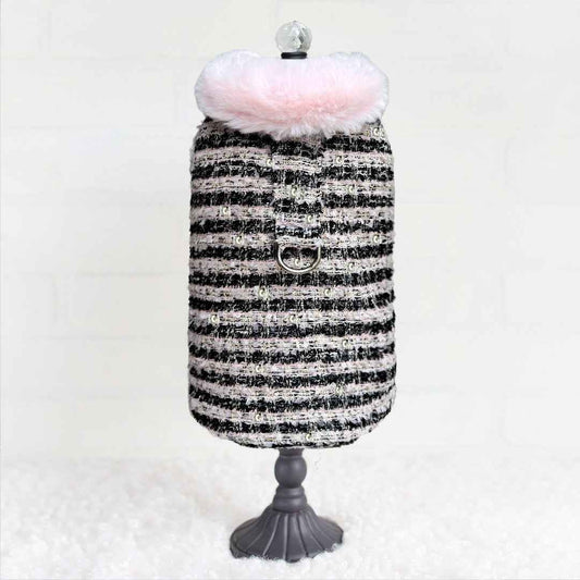 Hello Doggie Annabella Dog Coat Faux Fur Ultra - plush Handmade Handmade in the USA Harness