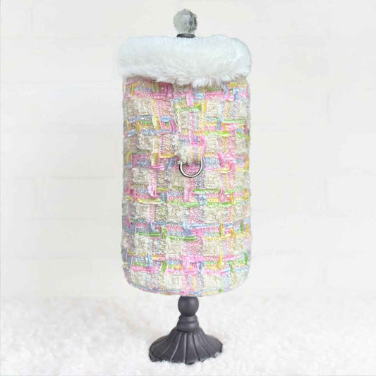 Hello Doggie Annabella Dog Coat Faux Fur Ultra - plush Handmade Handmade in the USA Harness