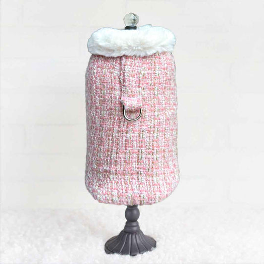 Hello Doggie Annabella Dog Coat Faux Fur Ultra - plush Handmade Handmade in the USA Harness