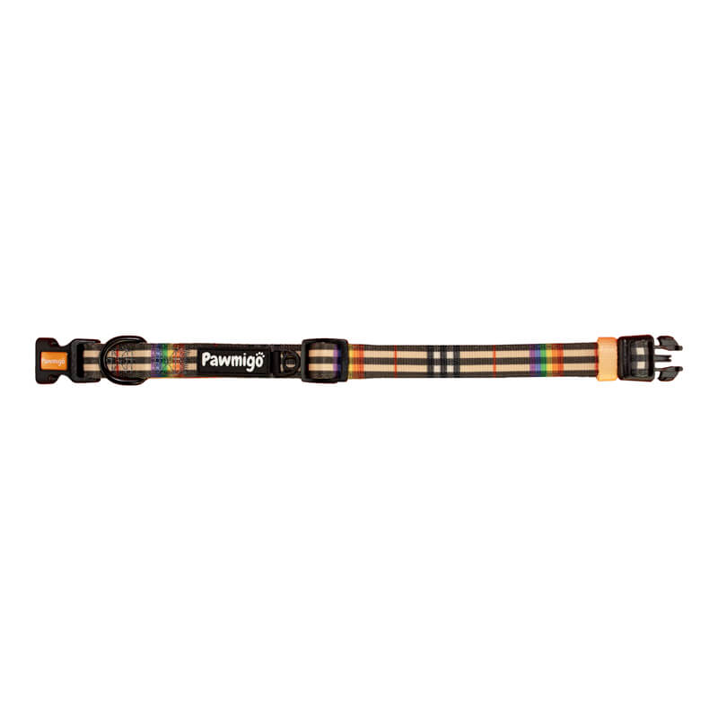 Rainbow Plaid Collar - Southlake Paws