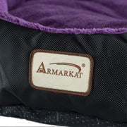 Armarkat Large Soft Cat Bed in Purple and Black