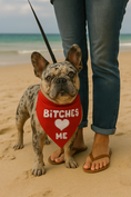 Load image into Gallery viewer, Parisian Pet 'Bitches Love Me' Bandana - Stylish, Comfortable, Trendy Red Bandana for Dogs & Cats, Fun Pet Fashion Accessory
