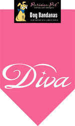 Parisian Pet 'Diva' Bandana for Dogs & Cats - Stylish, Comfortable, Pink Fashionable Dog Bandana, Trendy Pet Accessory