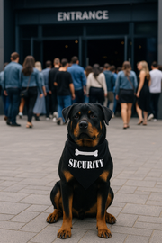 Parisian Pet 'Security®' Bandana - Comfortable, Fashionable Black Pet Bandana for Dogs & Cats, Trendy and Durable Pet Accessory