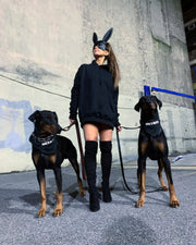 Parisian Pet 'Security®' Bandana - Comfortable, Fashionable Black Pet Bandana for Dogs & Cats, Trendy and Durable Pet Accessory