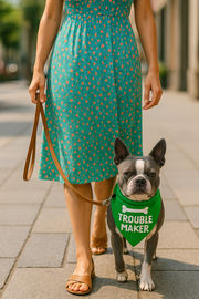 Parisian Pet 'Trouble Maker' Bandana for Dogs & Cats - Fun, Comfortable, Trendy Green Pet Fashion Accessory-Saint Patrick's Day
