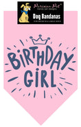Load image into Gallery viewer, Parisian Pet 'Birthday Girl' Dog Bandana – Happy Birthday Pet Outfit, Party Scarf for Dogs & Cats, Perfect Gift & Accessories, Pink
