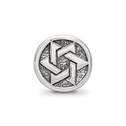 Sterling Silver Star of David Round Bead Charm