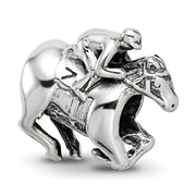 Sterling Silver Race Horse Bead Charm