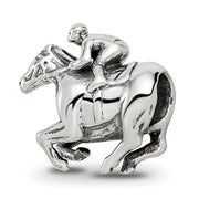Sterling Silver Race Horse Bead Charm