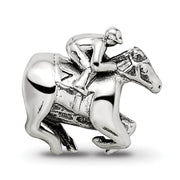 Sterling Silver Race Horse Bead Charm