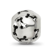 Sterling Silver Cutout Dog Bone Bead Charm