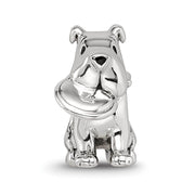 Sterling Silver Frisbee Dog Bead Charm