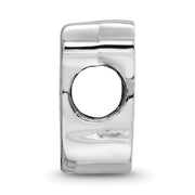 Sterling Silver Rhodium Plated Enamel Butler Univ. Bulldog Bead Charm