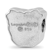 Sterling Silver Rhodium Plated Enamel Butler Univ. Bulldog Bead Charm