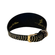 Gold & Black Snake 3” Wide Style Gatsby Collar