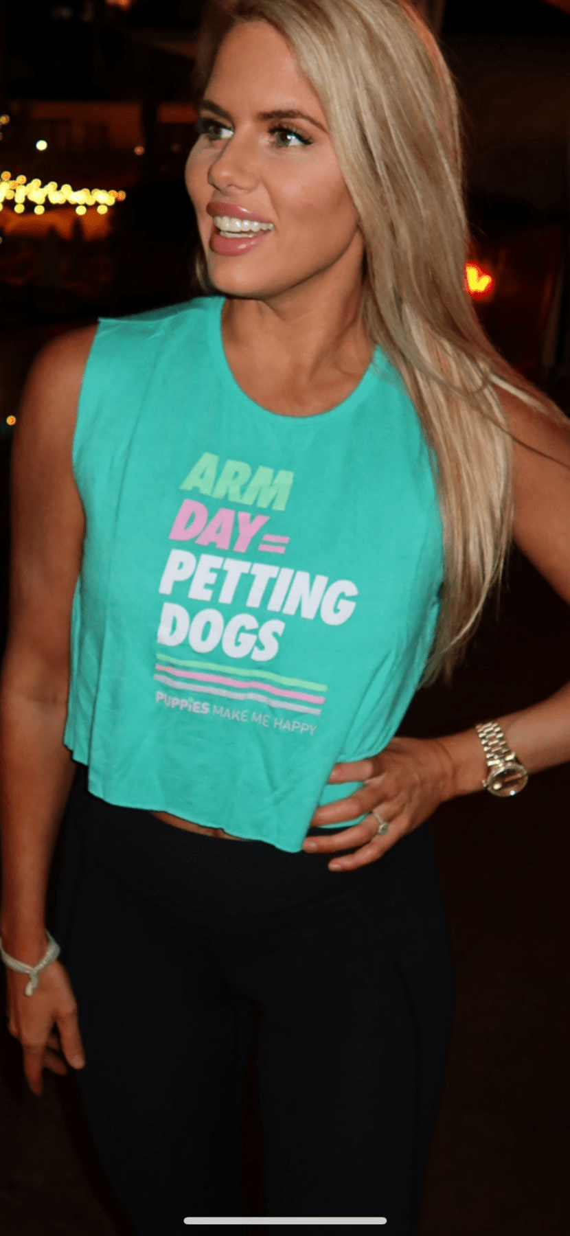 Arm Day Crop Top | Gift for Dog Lovers & Dog Moms