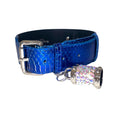 Load image into Gallery viewer, Multi-Tone Blue & Silver Snake Classic Collar
