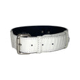 Load image into Gallery viewer, Matte White Snake Classic Collar With Silver Classic Hardware
