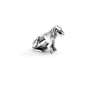 Sterling Silver Sitting Dog Bead Charm