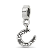 Sterling Silver Horseshoe Dangle Bead Charm