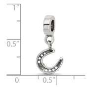 Sterling Silver Horseshoe Dangle Bead Charm