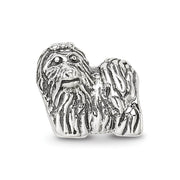 Sterling Silver Yorkshire Terrier, Dog Bead Charm