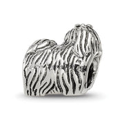 Sterling Silver Yorkshire Terrier, Dog Bead Charm