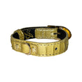 Load image into Gallery viewer, XS/S 7”-14” Light Yellow Patent Custom Snake Collar/Custom Gold Italian Hardware
