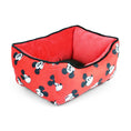 Load image into Gallery viewer, Cuddler Pet Bed - Mickey Mouse Expressions Scattered Red
